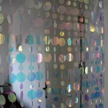 5pcs/10pcs 1m Shiny Sequin Bead Curtain, PVC Sequin Bead Curtain For Door Window Decor, Suitable For Home Wedding Party Decoration - Colorful B - View 10