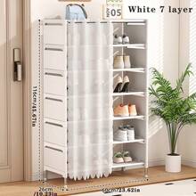 1pc Simple Shoe Rack, Home Entryway Shoe Storage Organizer, Multi-Space Display, Bathroom, Kitchen Storage, Multi-Tier Space-Saving, Suitable For Rental, Apartment - Multicolor - View 5