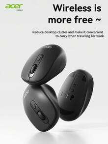 ACER OMR282 Wireless Silent Mouse, 2.4G Connection, Office & Business Portable, Ergonomic Lightweight Design, Slim & Compact Highly Attractive, Long Battery Life, High DPI, Cute Mini Design - Black - View 5