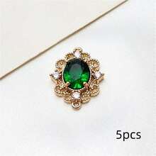 5/10 件复古优雅奢华时尚空心铜连接器带水钻装饰，DIY 耳环/项链/手链首饰配件，适合女士