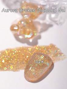 MISS SHAKA 10毫升Y2K指甲闪粉凝胶指甲油，超闪亮铂金亮片，高端潮流反光水钻美甲用品，圣诞美甲 - 彩色 - 查看 26