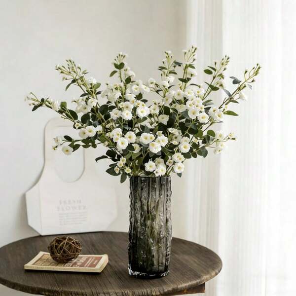 1 Bouquet/2 Bouquets 70cm Artificial White Rose, Suitable For Wedding Decoration, Valentine's Day Decoration, Birthday Decoration, Anniversary Decoration, Home Decor, Tabletop Decor, Bedroom And Bathroom Decor, Desk Decor, Room Decor, Autumn Decor, Planter Decor, Valentine's Day Gift, Graduation Gift, Etc.