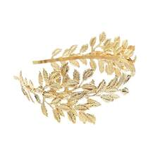 Gold Laurel Leaf Crown, Greek Roman Laurel Leaf Crown Headpiece, Women's Leaf Headband Hair Comb, Bridal Wedding Hair Accessories, Metal - Gold - View 2