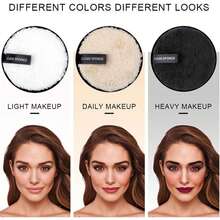 7 Pack Makeup Remover Pads Reusable Make Up Pads With Spa Headbands Large Double Sided Face Pads Washable Facial Towel Microfibre Cotton Face Eyes Cleansing Cloths For All Skin Type (7 Pieces) - Multicolor - View 6