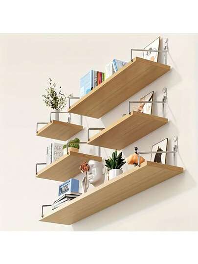 1 件装极简主义悬浮式壁挂置物架，大容量壁挂式储物架，适用于客厅、卧室装饰和收纳