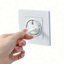 30个/25个/20个/10个装欧标/法标插头保护盖（带钥匙），婴儿安全电源插座盖，儿童安全插头盖，适用于电源插座，易于安装，坚固可靠，家庭和办公室儿童安全防护套装 - 彩色 - 查看 6