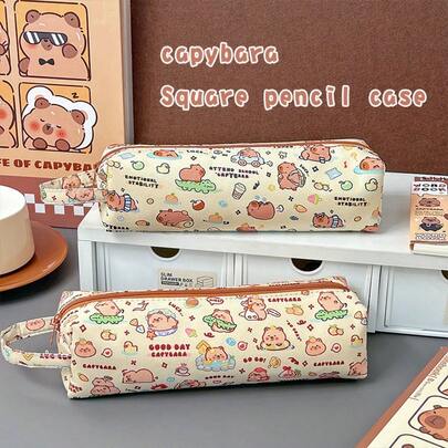 Capybara Pencil Case, Cute Capybara Stationery Bag, Pencil Box, Large Capacity Stationery Storage Bag, Office Pen Storage Bag