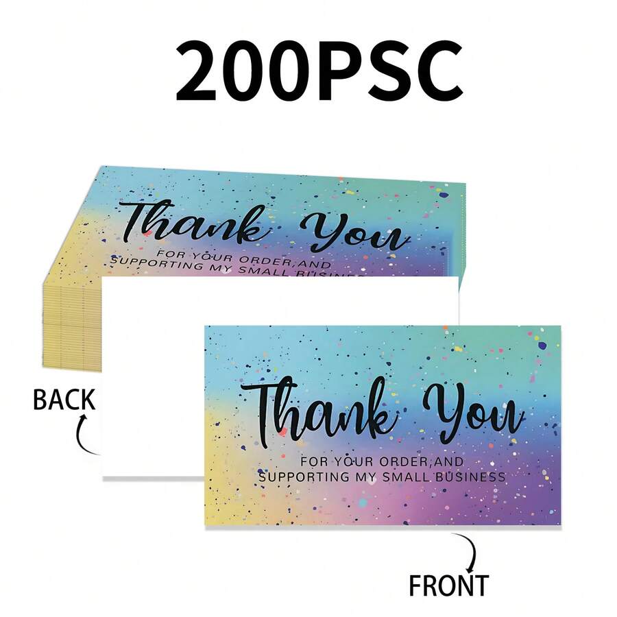 Six Different Designs, Each With 200 Cards Available, Are Perfect For Online Retailers, Business Supplies Stores, And Local Shops – Exclusive Thank-You Cards For Businesses. - 200 hình ảnh laser màu - Xem 1