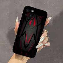 Esta elegante funda con espejo, con diseño abstracto en rojo y negro, combina estilo y funcionalidad, y es compatible con  17,  16 Pro Max,  15 Pro Max,  13 y  12. Fabricada en TPU resistente, ofrece una excelente protección contra golpes y caídas. Perfecta para regalar a familiares, amigos, pareja o como un accesorio elegante para ti, es una excelente opción para cumpleaños, festividades y ocasiones especiales. - Negro - Ver 2