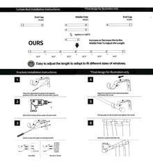 TendenciaCortinero Metal Barras Tubos Para Cortina Ajustable 83-160cm BlancoCalidad premium - Blanco - Ver 5