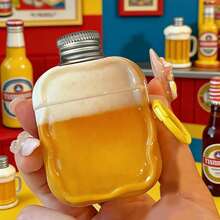 Creative Beer Can With 3D Bottle Cap Design Protective Case Compatible With Apple Charging Case, Scratch-Resistant And Anti-Drop - Clear - View 10