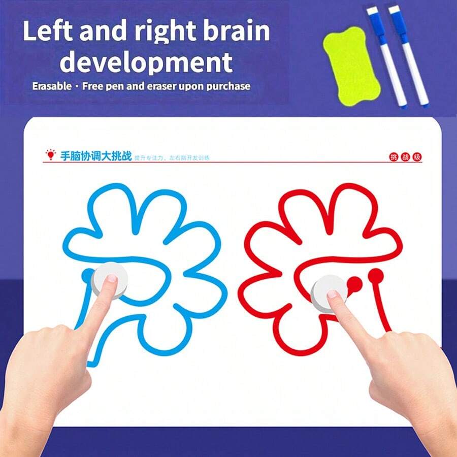 Juguetes para el desarrollo del cerebro izquierdo y derecho, juguetes de entrenamiento para el pensamiento integral del cerebro de los niños, ayudas didácticas para ejercitar la concentración, la atención y la motricidad fina - Multicolor - Ver 1