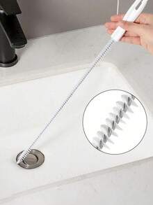 1pc Flexible Drain Brush - For Clearing Hair, Drain And Sink Clogs In Bathroom