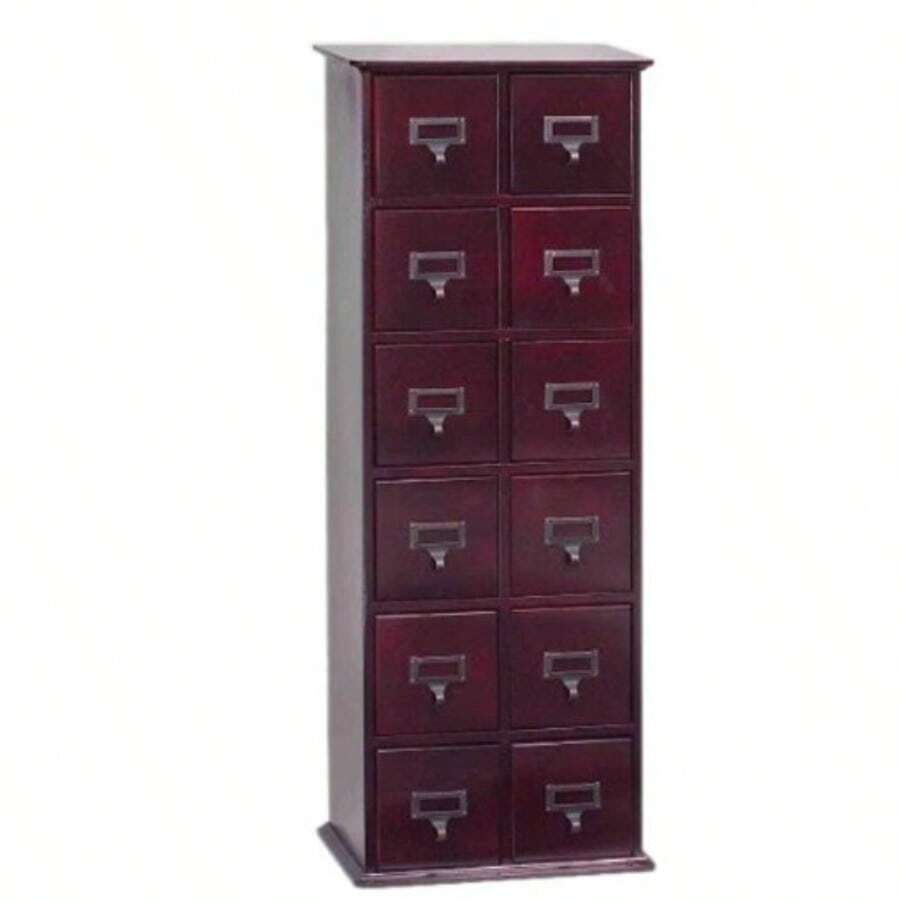 Leslie Dame CD-228W Library Design Multi Media Storage Cabinet CHERRY New! - As Pic - View 1