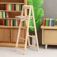 1:12 Maßstab Miniatur Möbel, DIY Puppenhaus Miniatur Treppen, unbemalt Modell Zubehör zum Malen und Färben, Miniatur Treppe mit Geländer, Vintage Miniatur Leiter, Treppen ohne Geländer, Miniatur Treppen, Micro Szene Miniatur Möbel Modell Dekoration, Fotografie Szene Dekoration - Verschiedenfarbig - Übersicht 15