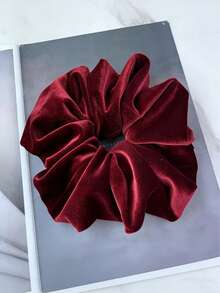 3pcs/Set Kids Velvet Heart Hair Clips & Scrunchies Set, Cute Girls Bangs Side Clips & Elastic Hair Ties, Fashionable & Versatile For Daily, Party, Valentine's Day, New Year