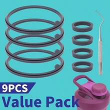 9PCS Strada Twist Cap Shaker Cup Gasket,  Strada Twist Cap Shaker Cup Insulated Stainless Steel Bottle 24OZ, Silicone Sealing Gasket Parts Twist Cap - 灰色 - 查看 3