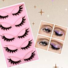 5 Pairs Fluffy Faux Mink Lashes - Wispy Volume 3D Effect, Reusable & Lightweight False Eyelashes For Natural To Glamorous Look - Black - View 3