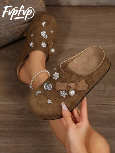 2025 Autumn New Vintage Backless Slip-On Women Loafers, Thick Sole Casual Outdoor Niche Fashion Mule Shoes, Versatile