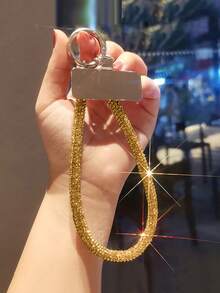 奢华水钻手机挂绳，时尚腕带，短款吊坠挂饰（注意：底部尖头的水钻可能会有轻微掉落）兼容安卓及大多数智能手机，送给母亲、家人、朋友的礼物，生日、节日手机链 - 彩色 - 查看 9