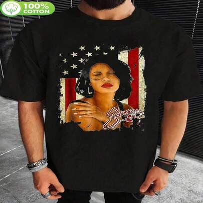 Unisex Cotton T-Shirt - 100% Pure Soft Breathable Fabric - Round Neck Casual Streetwear Tee Retro Selenas Quintanilla Music Retro 80s 70s Limited Edition Printed Fun & High Quality Classic Fit Halloween Thanksgiving Christmas G Short Sleeve Options
