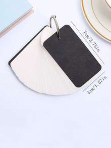 100pcs Blank Index Cards, White Hard Card Paper, Punched Loose Leaf Paper Cards With Metal Ring, Portable Handwritten Flashcards For Learning, Notes, Office Supplies, Available In Multiple Colors - Multicolor - View 7