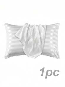 1/2 Pcs Luxury Satin Striped Pillowcase, Super Soft Polyester Envelope Style Pillow Cover, Machine Washable, 80-85 GSM, Cool And Comfortable Feel, Gentle On Hair And Skin, Hotel Quality Bedding Protector, Suitable As A Secret Santa Gift, Valentine's Day Gift, Christmas Gift, Personalized Gift Or Holiday Present For Her - Multicolor - View 17