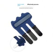 Finger Joint Splint, Support Brace For Sports, Basketball, Sprains, Dislocations, Correction Strap, Bending And Straightening Finger Protector. - 藍 - 查看 8