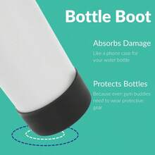 Silicone Shaker Bottle Boot  Strada, Anti - Slip Protective Sleeve Shaker Cup, Protects Strada Flip/Strada Twist/Strada Sleek Stainless Steel Bottles, 24/25/28OZ, Black - 白色 - 查看 3