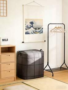 Large Heavy Duty Foldable Storage Bag With Lid - Multipurpose Rectangular Zipper Tote Bag For Clothes, Bedding, Comforters - Under Bed Storage Organizer, Dorm Essentials, Moving Supplies - Breathable Fabric Bag - Multicolor - View 8