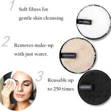 7 Pack Makeup Remover Pads Reusable Make Up Pads With Spa Headbands Large Double Sided Face Pads Washable Facial Towel Microfibre Cotton Face Eyes Cleansing Cloths For All Skin Type (7 Pieces) - Multicolor - View 8