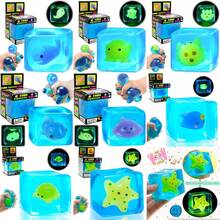 柔软Q弹减压指尖魔方玩具，适合成人 - 夜光感官玩具，适合自闭症儿童、青少年，减压球，挤压玩具，缓解焦虑，圣诞袜填充物，送给孙辈的礼物，成人派对礼品和奖品，礼品袋填充物，皮纳塔填充物，生日礼物，礼盒装饰，减压小玩意 - 冰塊 - 查看 17