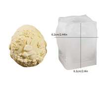 Easter Eggs Silicone Candle Molds DIY Rabbit Flower Butterfly Chicken Clover Embossed Egg Plaster Resin Mould Soap Candle Mold - Multicolor - View 14