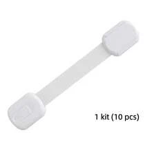 Kit Of 10 Drawer Locks For Refrigerator Cabinets And Toilet Doors |  Child Protector - Blanco - Ver 7
