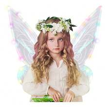 TendenciaAlas Mariposa De Hada Con Luz Cosplay Ropa Para Adulto Niño Blanco ElásticoCalidad premium - 1 - Ver 2