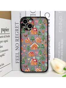 Custodia per telefono con grafica di albero di Natale e biscotti di panpepato, compatibile con Samsung Galaxy S25, S24, S23 Ultra, S22 Plus, S21 FE 5G, regali di Capodanno, compatibile con custodia per iPhone 17 Pro Max, 17 Pro, 17, 16 Pro Max - Modello FG-A1150T4 - Visualizzare 9