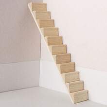 1:12 Maßstab Miniatur Möbel, DIY Puppenhaus Miniatur Treppen, unbemalt Modell Zubehör zum Malen und Färben, Miniatur Treppe mit Geländer, Vintage Miniatur Leiter, Treppen ohne Geländer, Miniatur Treppen, Micro Szene Miniatur Möbel Modell Dekoration, Fotografie Szene Dekoration - Verschiedenfarbig - Übersicht 14