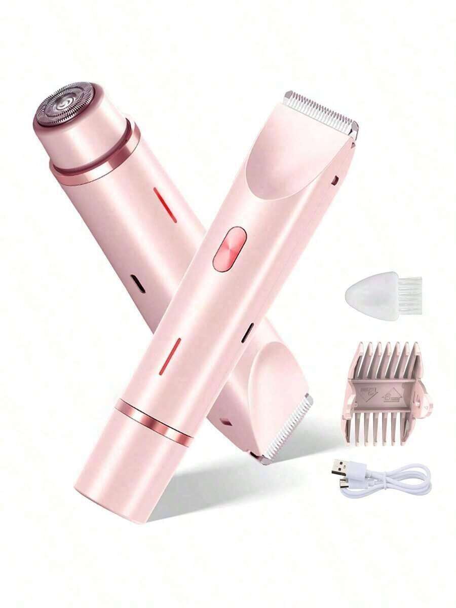 2-In-1 Electric Shaver For Women, Rechargeable And Portable, Suitable For Wet And Dry Use. Perfect For Trimming And Shaving Hair On Arms, Legs, Underarms, Bikini Line, And Facial Hair Including Lip, Chin And Neck. Features Adjustable Head For Smooth And Gentle Shaving Without Irritating Skin. Compact And Stylish Pink Design Ideal For Home Use, Travel Or On-The-Go Grooming. Multi-Functional Body And Bikini Trimmer Combines Electric Shaving And Precision Trimming,  And Easy To Use. Perfect Personal Care Tool For Smooth Skin And A Thoughtful Gift For Women. - Màu tím - Xem 1