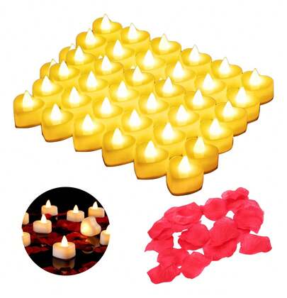 Tendencia36 Luces De Vela Led Con 3000 Pétalos De Rosas ArtificialesCalidad premium