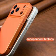 New Luxury Upgraded Version Retro Faux Leather Phone Case, Compatible With IPhone 17Air, 16, 15, 14, 13 Pro Max, 17Pro, 17Promax, Large Camera Window, Shock-Resistant Soft Edge Hard Shell - Black - View 7