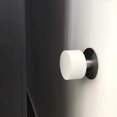 Durable Self-Adhesive Rubber Door Stopper With Stainless Steel Base - Noise Reducing Wall Protector And Bumper Guard, Suitable For Home And Office, Black And White Options, Wall Protection/Minimalist Design/ Door Catch, Door Stopper Wall Protection Device