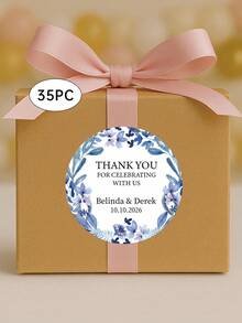 35 Stück personalisierte Hochzeit Dankeschön Aufkleber - 17 Stile, Gastgeschenk Aufkleber, Party Gastgeschenk Etiketten, Süßigkeitenverpackung Aufkleber, Hochzeit Umschlag Siegel - Einfach zu verwenden, wasserfest, personalisierter Schmuck, personalisierte Geschenke, personalisierte Hochzeit, angepasste Aufkleber, Heim Erfrischung, Weihnachtsdekoration, für Einweihungsparty