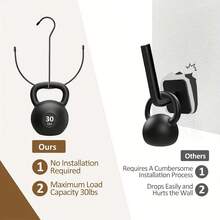 1pc Stainless Steel Hat Rack - Multifunctional Hanging Hat Storage Hooks, Space-Saving Design, Can Hold Over 20 Baseball Caps, Easy To Install On Closet And Door - Black - View 10