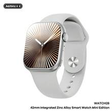 Đồng hồ thông minh REMAX WATCH28 sở hữu tính năng NFC, gọi điện Bluetooth mà không cần cầm điện thoại và theo dõi sức khỏe, hoàn hảo cho việc đi lại, làm việc văn phòng hoặc chơi thể thao, là món quà Ramadan hoặc Eid ý nghĩa. - Bạc mờ - Xem 6