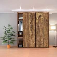 1 Rolle Eichenholz-Optik Selbstklebende Tapete, dick & langanhaltend, geeignet für Arbeitsplatten, Schreibtische, Küchenschränke, wasserfest beschichtet, Holzfurnier Tapete Rolle, Tischplatte Dekor, Küchenarbeitsplatte, Waschtisch, Holzvertäfelung, Arbeitsplatte Folie - Neue Park-Holztapete - Übersicht 9