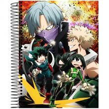 Caderno Boku No Hero Capa Dura 10 Matérias 160 Folhas - Multicolorido - Visão 3
