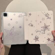 Suitable For IPad 10th Gen Case, IPad Cover With Pen Slot, High Transparency Acrylic Back Panel, Smart Sleep Wake, Tri-Fold Stand, Full Coverage Protection, IPad A16 Case, Compatible With IPad 9th Gen 10.2" And IPad 8th Gen 10.2", Compatible With IPad Air 11 Tablet Cover, Suitable For IPad Air 11 (M3), IPad Air 11 (M2), IPad Pro 11" - Clear - View 3