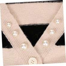 Leoon 18 Piezas Botones De Perlas Sin Costura Equipo Botones De Abrigo Patas Pantaln Cuello Tachuelas Botones De Broche De Perlas Flor En El Ojal Botones a Presin No Resina - como se muestra en la figura - Ver 5