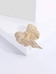 1pc Rhinestone Bow Brooch For Women Bowknot Brooch Ribbon Brooch Party Banquet Gift Coat Dress Scarf Brooch Christmas Gift Valentines,Mom,Mother,Mother's Day,Gift - 彩色 - 查看 3