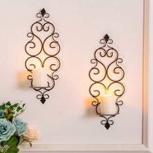Wall Sconce Candle Holders - Black - View 7